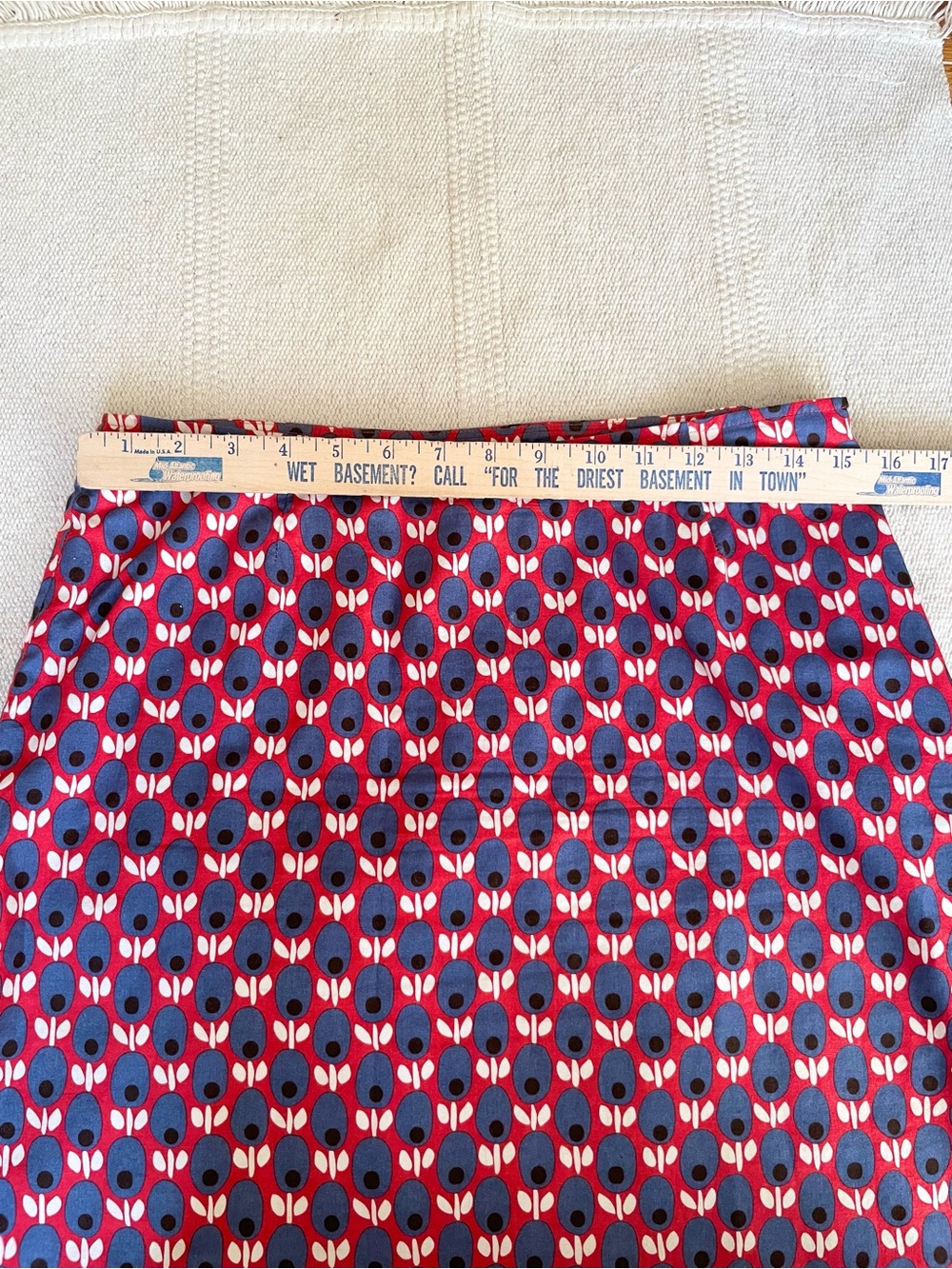 Boden 100% Cotton Vintage Style Aline Skirt Size 12 Twee Zooey Deschanel Retro - Picture 5 of 6